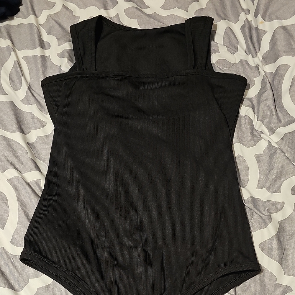 Black Sleeveless Bodysuit